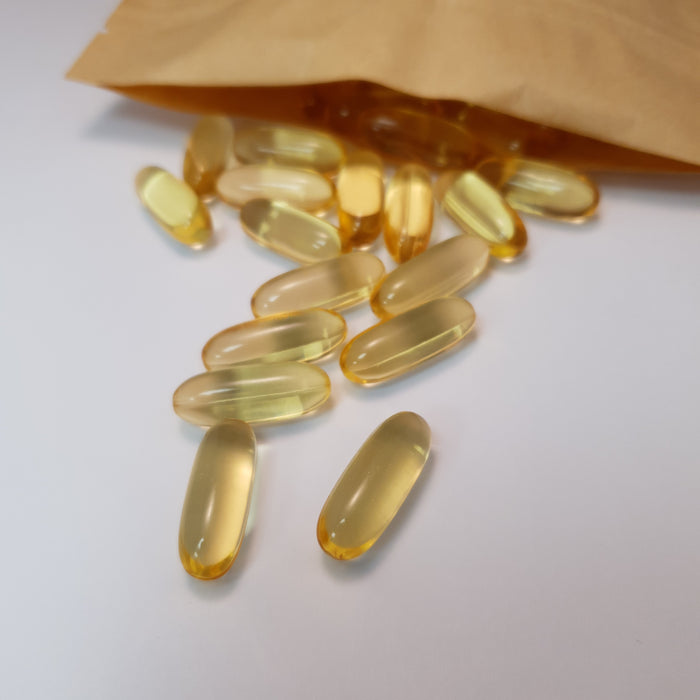 Cod Liver Oil 1000mg Softgel Capsules, High Strength Omega 3 Fatty Acids EPA & DHA with Vitamins A and D